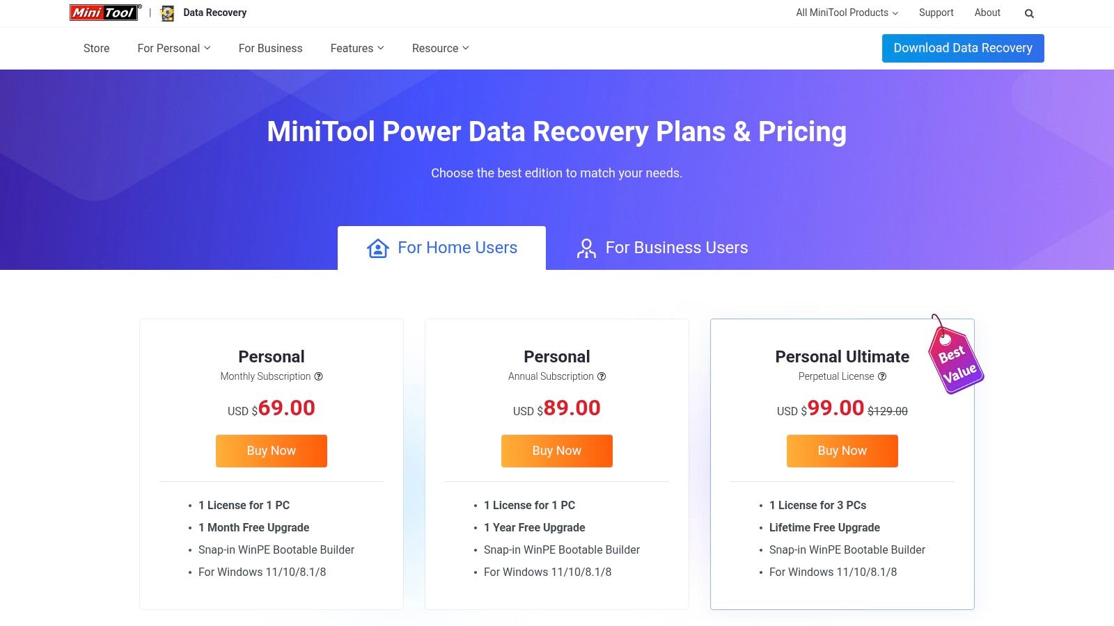 MiniTool Power Data Recovery (Windows)